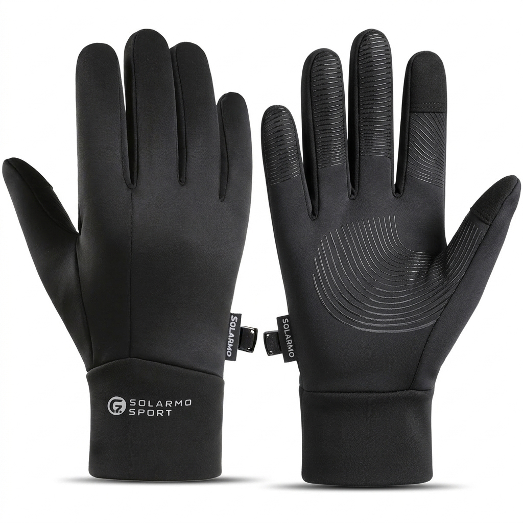 Cycling Gear For Cold Weather - Wintersporthandschoenen voor heren, touchscreen-compatibele en fleece-gevoerde