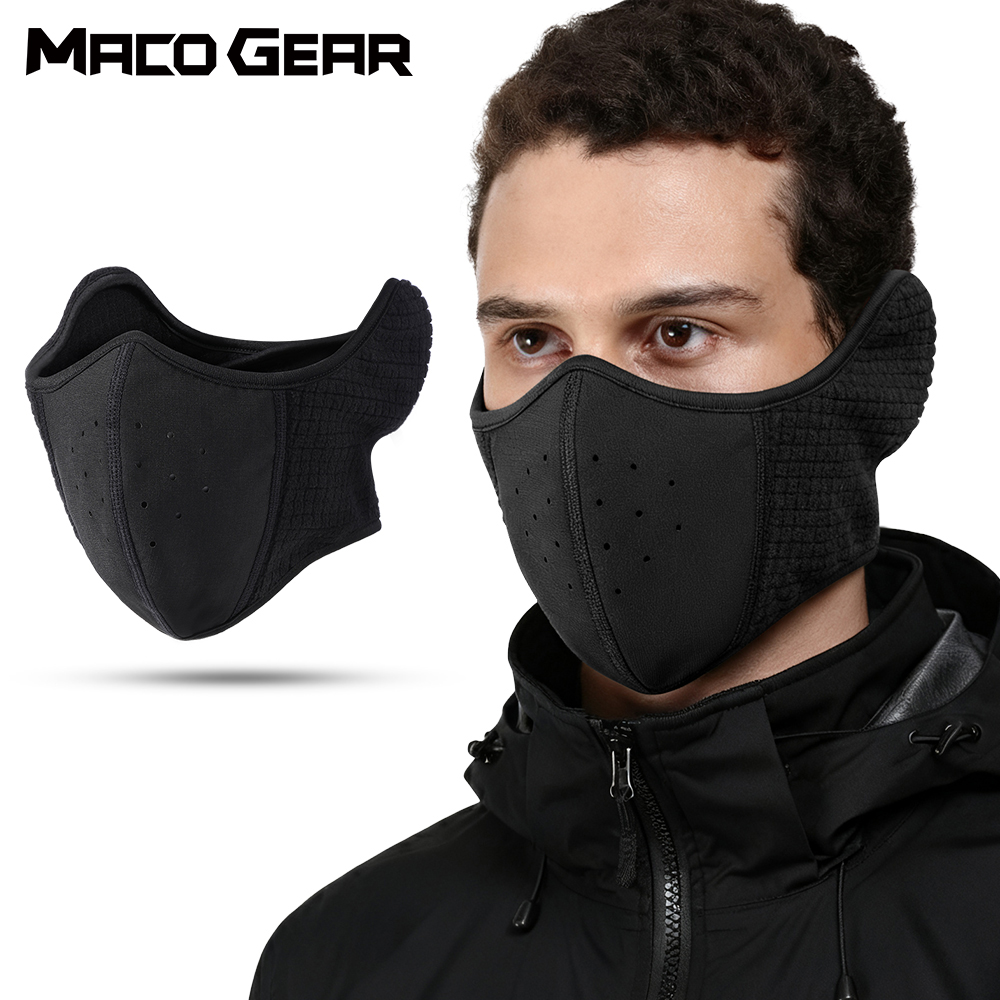 Cycling Gear For Cold Weather - Winddichte motorfiets bivakmuts Warm halfgelaatsmasker Fietsen