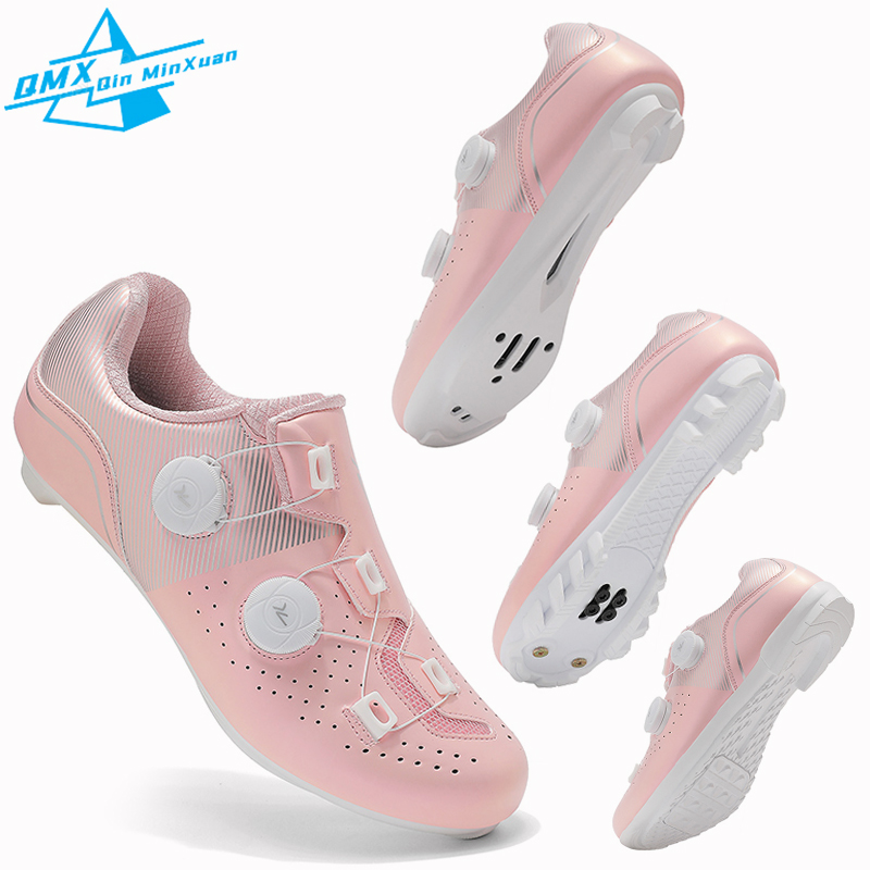 Road Bike Cleats - Roze racefiets fietsschoenen heren dames A5